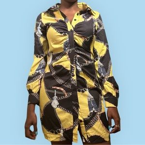 Black & Yello Button Up Dress!!!